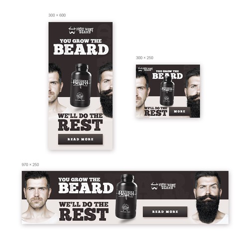 Banner ads for beard company.