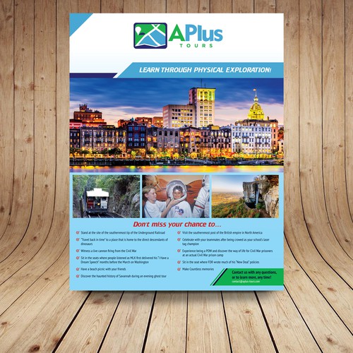 A plus tours flyer design