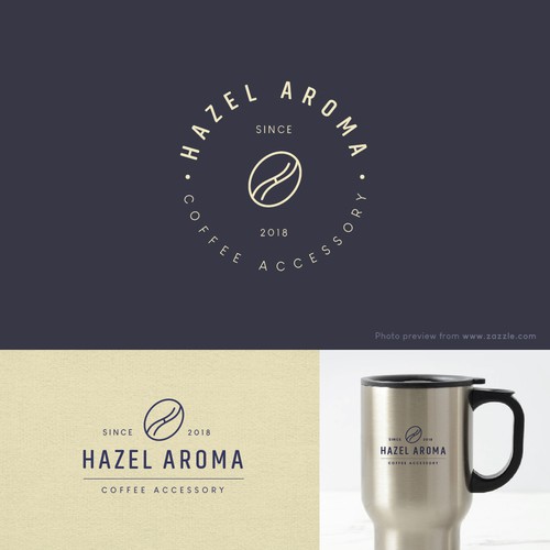 Modern and sophisticated logo for Hazel Aroma - Coffee Accessory