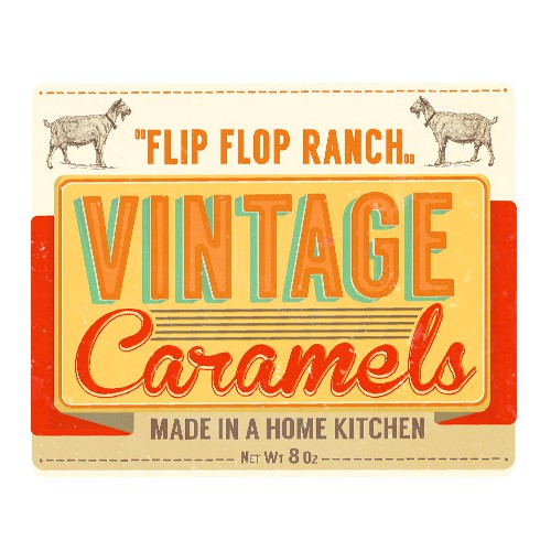 Vintage Caramels Label