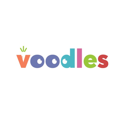 Create a simple, attention-grabbing logo for voodles, the vegetable-based pasta targeted at loving parents!