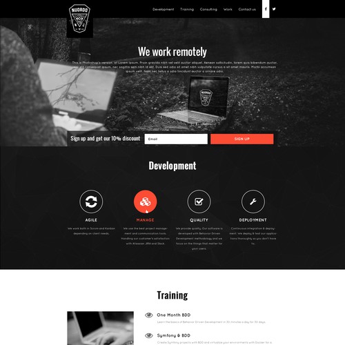 Mystic Landing Page for a Software Company