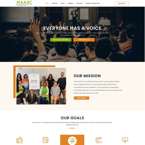 Landing Page for National Association of Ayurveda Schools And colleges