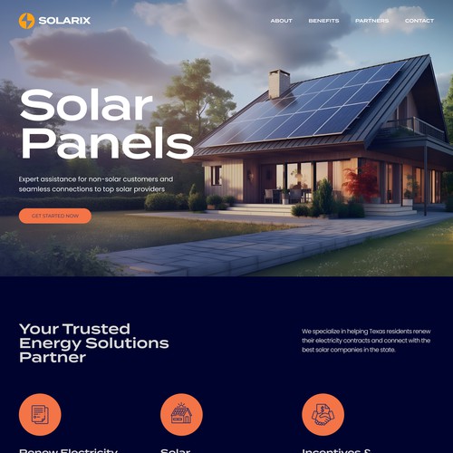 Modern website for Solar Panels Company