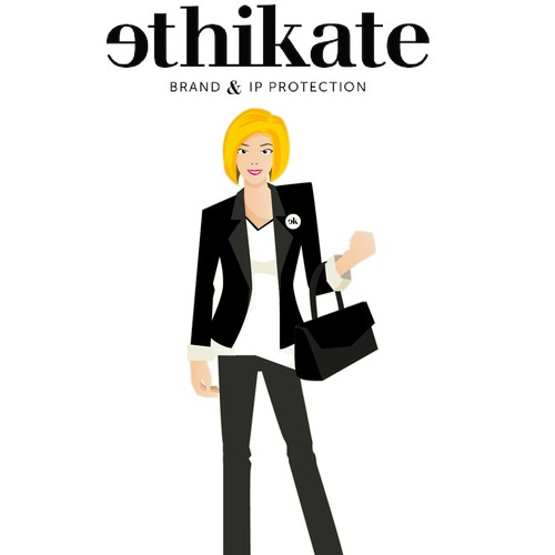 Create a sassy, edgy business chick character for a modern, innovate law firm