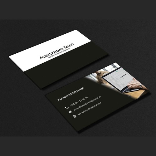 clean luxury professional business card