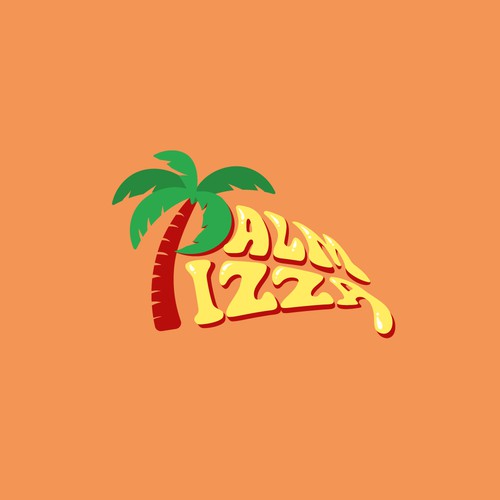 Logo for "Palm Pizza" Pizzeria