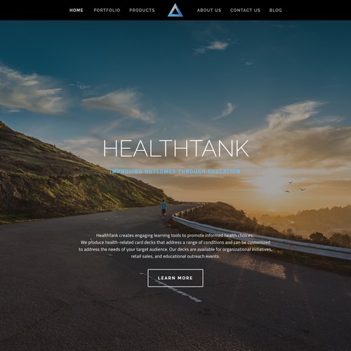 Squarespace website design for HealthTank