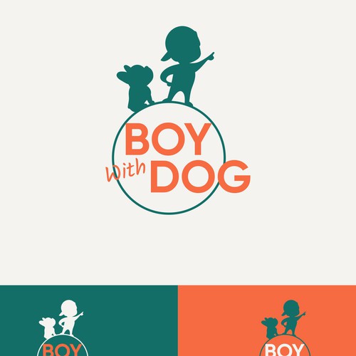 Boy with Dog logo for a startup food company