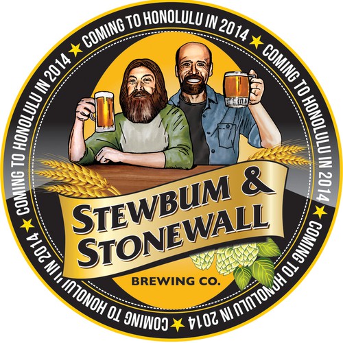 product label for Stewbum & Stonewall Brewing Co.