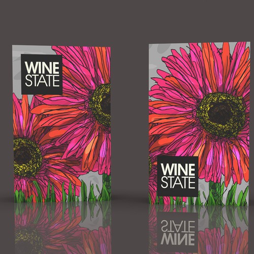 WINE BOX WITH FLOWER