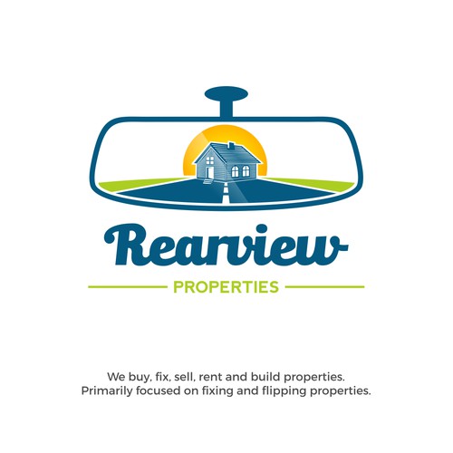 Design a clean and powerful logo for Rearview Properties