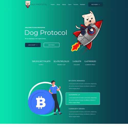 New Cryptocurrency landing page