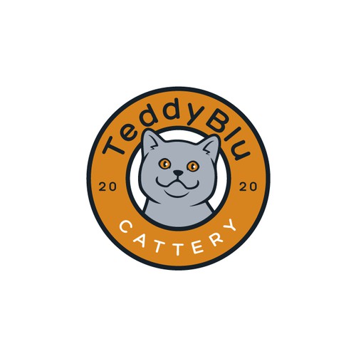 Kuwait British Shorthair Cattery Mascot Badge Design