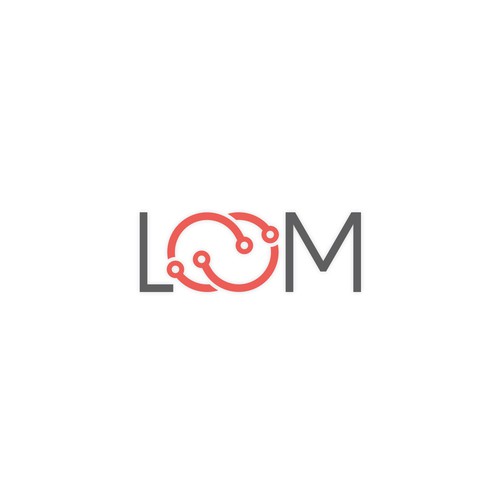 Logo for LOOM company with a creative Os