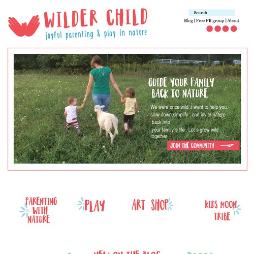 Webdesign for wilder child - nature design 