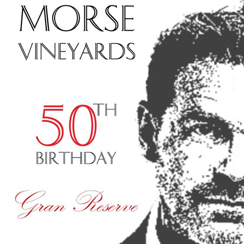 Design a fun, personalized wine label for a friend's 50th birthday event