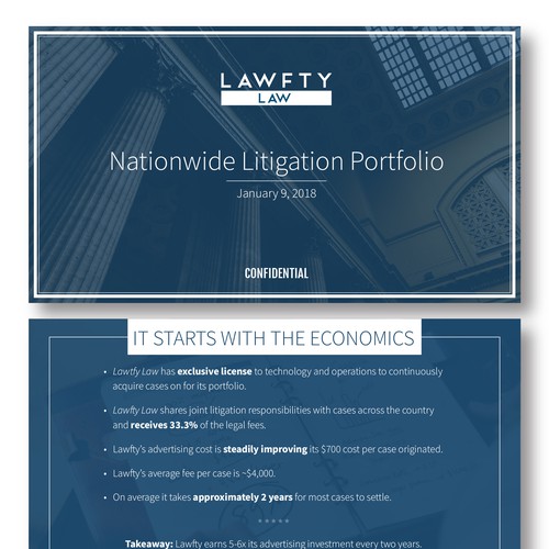 Clean PPT template for law firm