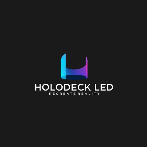 Vibrant and modern logo for Holodeck Led brand