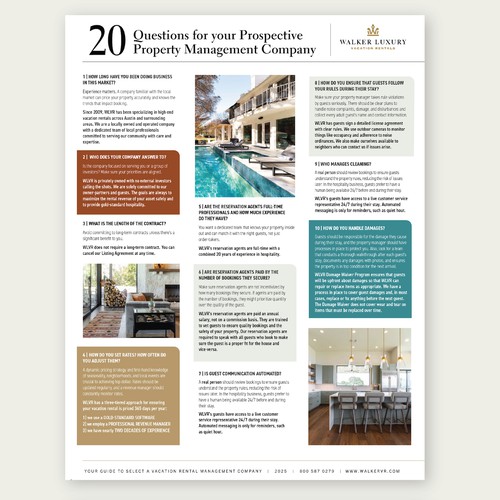 Luxury Vacation Rental one sheet