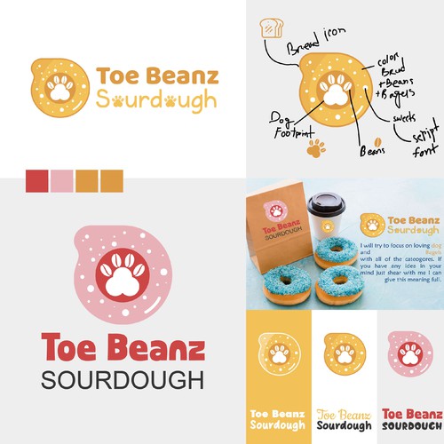 Toe Beanz Sourdough Logo design