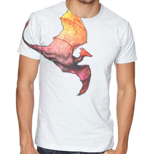 Subtle scratch dragon tshirt