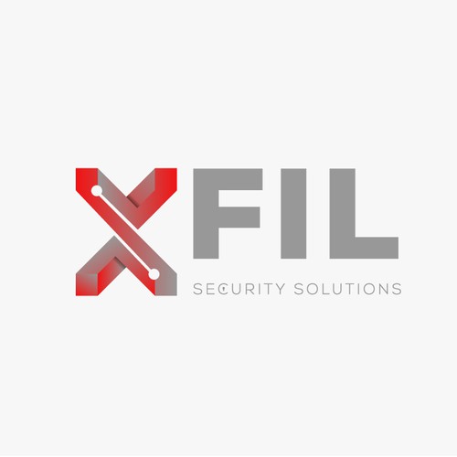 LETTER X FILL Security Solutions Cyber Security or Hacking logo