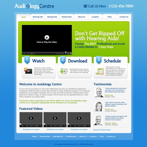 New website design wanted for Audiology Center