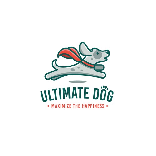 Superhero dog logo 