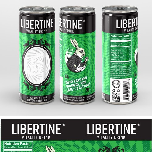 Libertine Vitality Drink Label