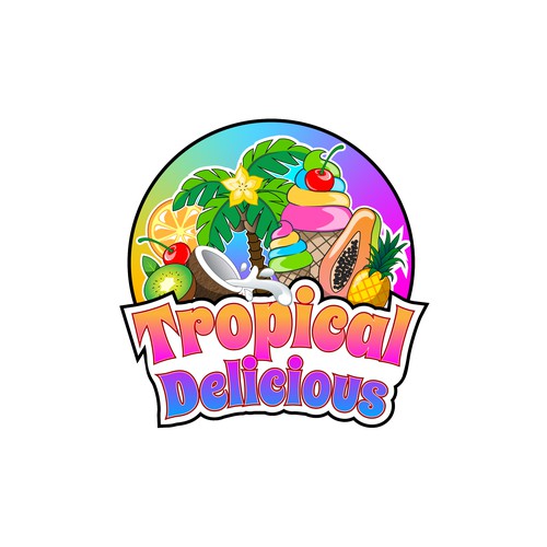 tropical delicious logo concept 