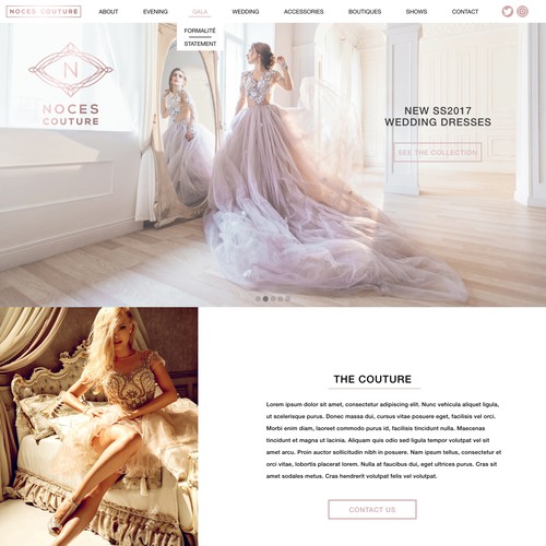 Web design - fashion industry