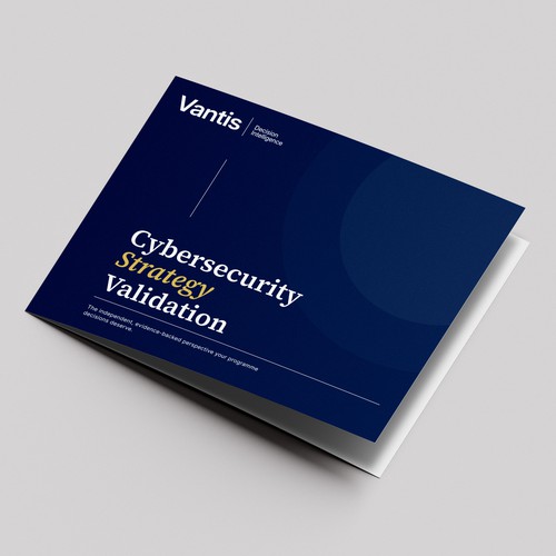 Strategic Cybersecurity Brochure Design for Vantis Decision Intelligence | Executive B2B Report