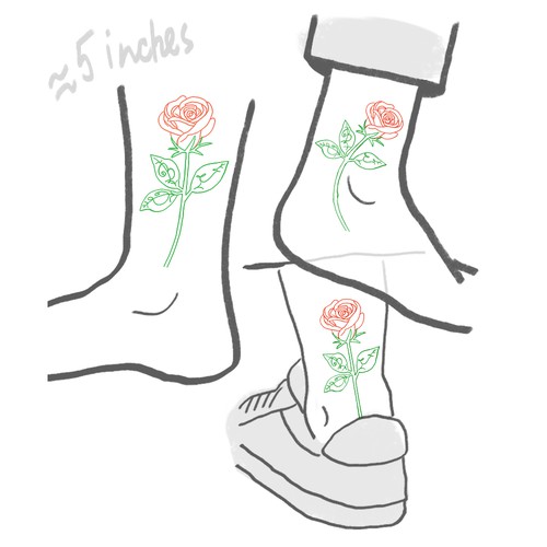 Women ankle tattoo design 