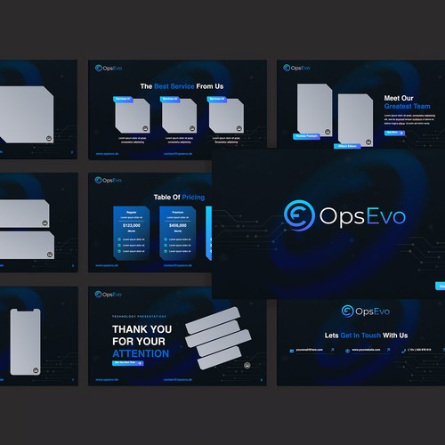 Sleek & Futuristic Tech Presentation Template