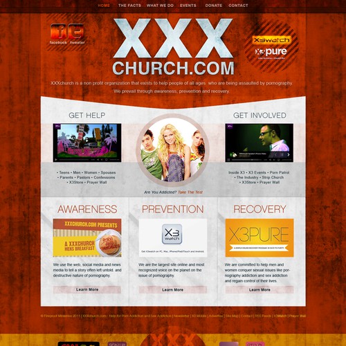 Create the next website design for XXXchurch.com