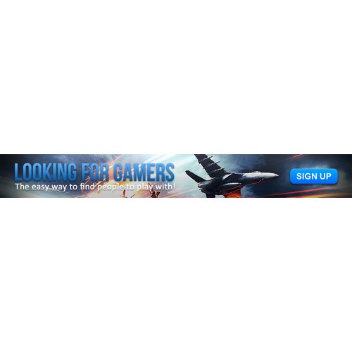 Create a Banner Ad for "Looking for Gamers"