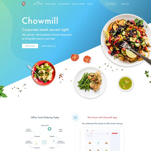 Food onePage design