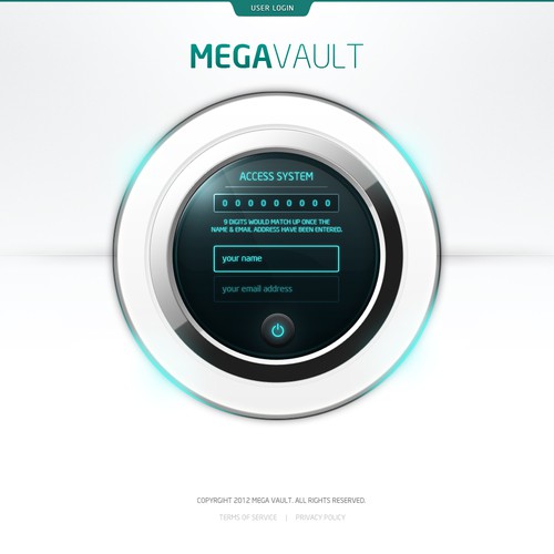 Create the next website design for www.megavault.com