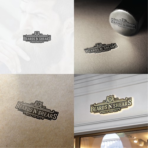 logo design for Vintage salon for men