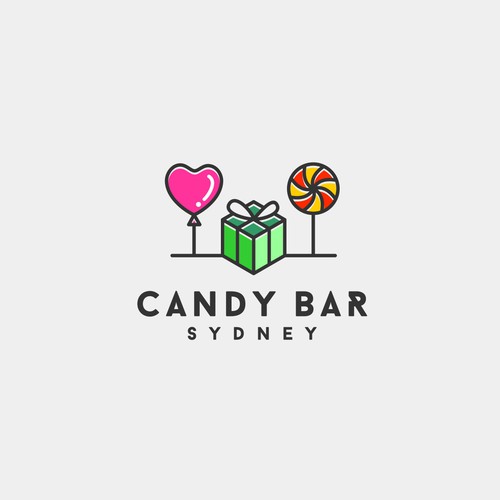 A logo design for confectionery and party supplies.