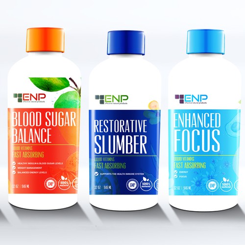 Bottle label design for vitamins