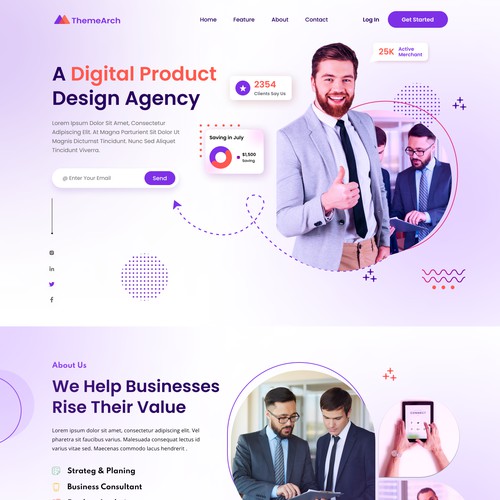 Digital agency landing page 