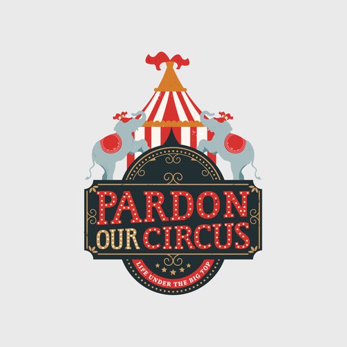 Fun circus themed logo