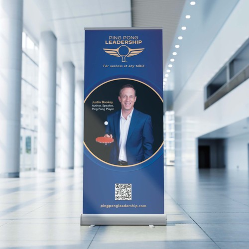 Elegant, clean and minimalist roll-up banner design