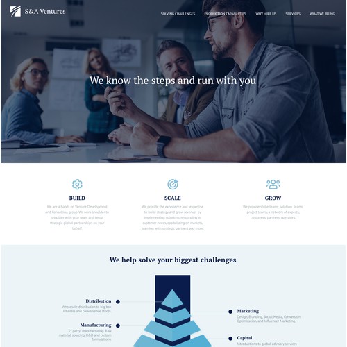 Capital Landing page