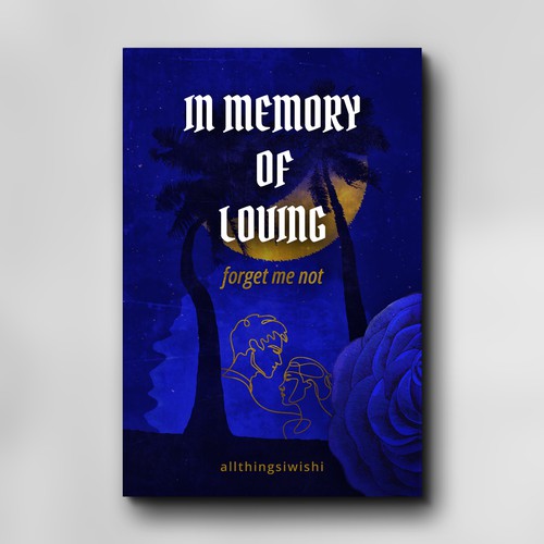 Mysterious and scenic romance book cover