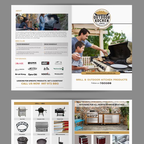 BI Fold Brochure for BBQ & Grill Business