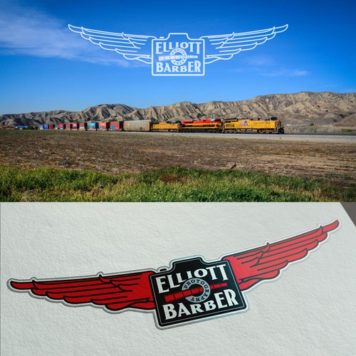 Logo and website for the rail related photos of Elliott Barber Photography