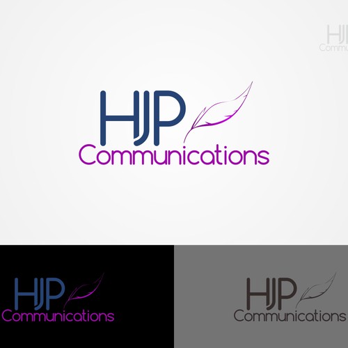 simple logo for HJP COmmunication